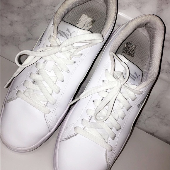 all white puma sneakers - Picture 5 of 6